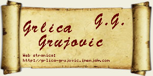 Grlica Grujović vizit kartica